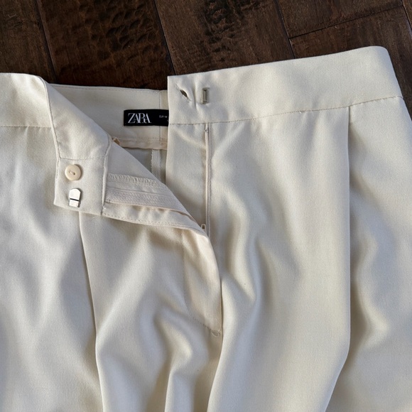 Zara Wide-Leg Cream Trousers - Picture 3 of 7